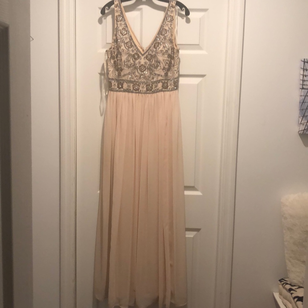 Anthropologie sequined maxi dress size 8